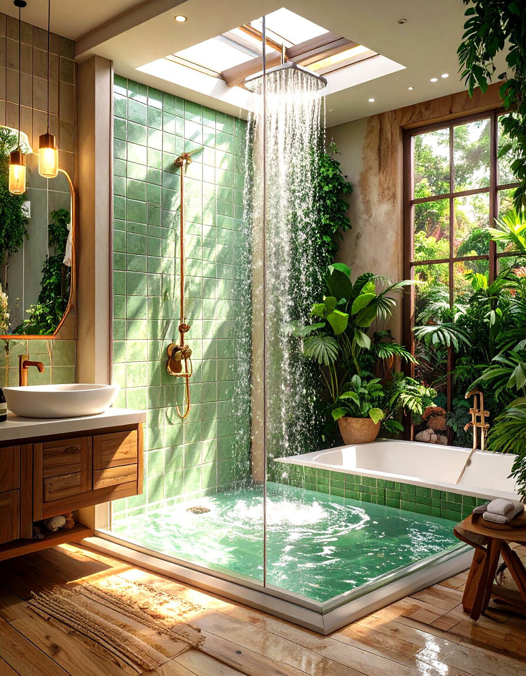 Walk In Shower with a Partial Wall - 30 tub to shower conversion ideas