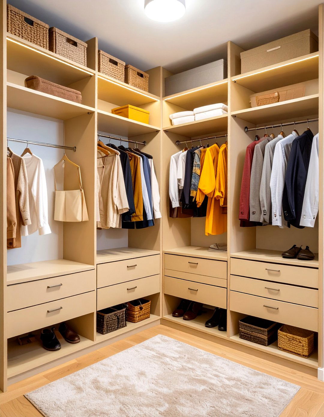 Walk Through Corner Closet Layout - 30 corner closet ideas