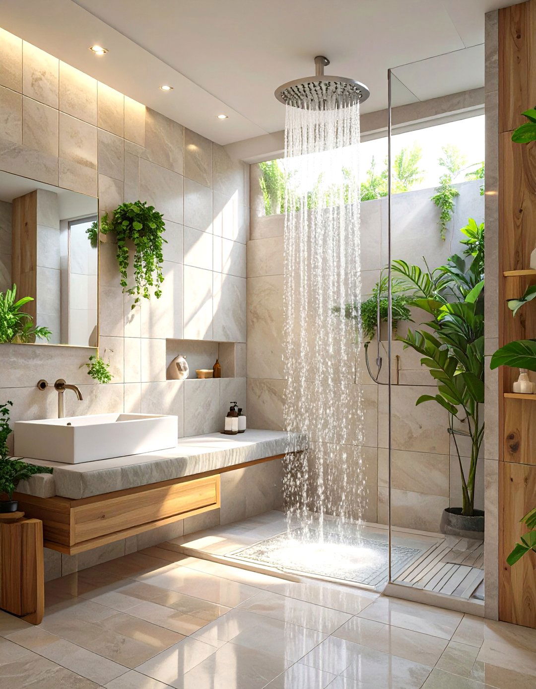 Walk in Shower With a Built in Bench - 30 bathroom walk in shower ideas