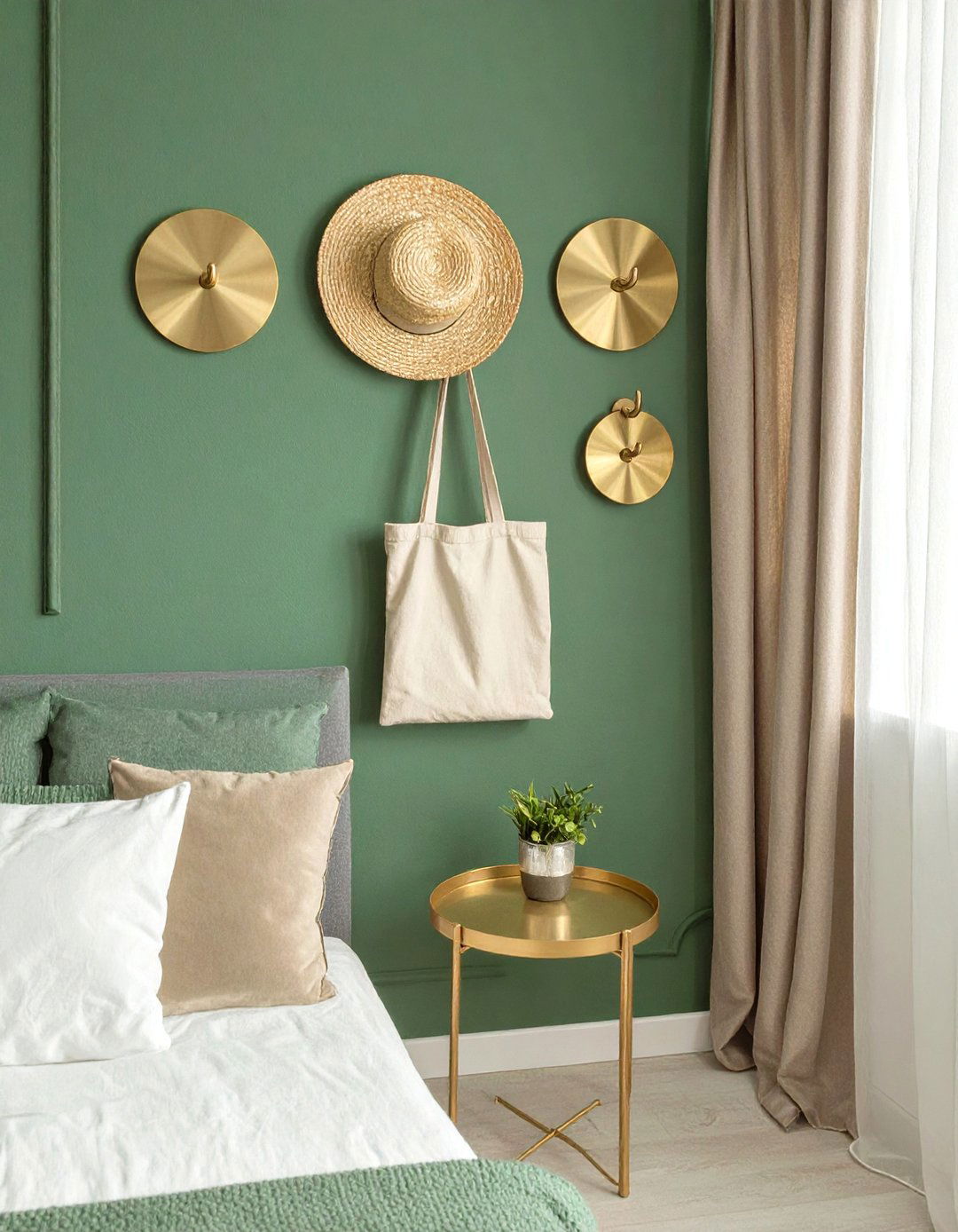 Wall Hooks as Functional Art - 30 small bedroom furniture ideas