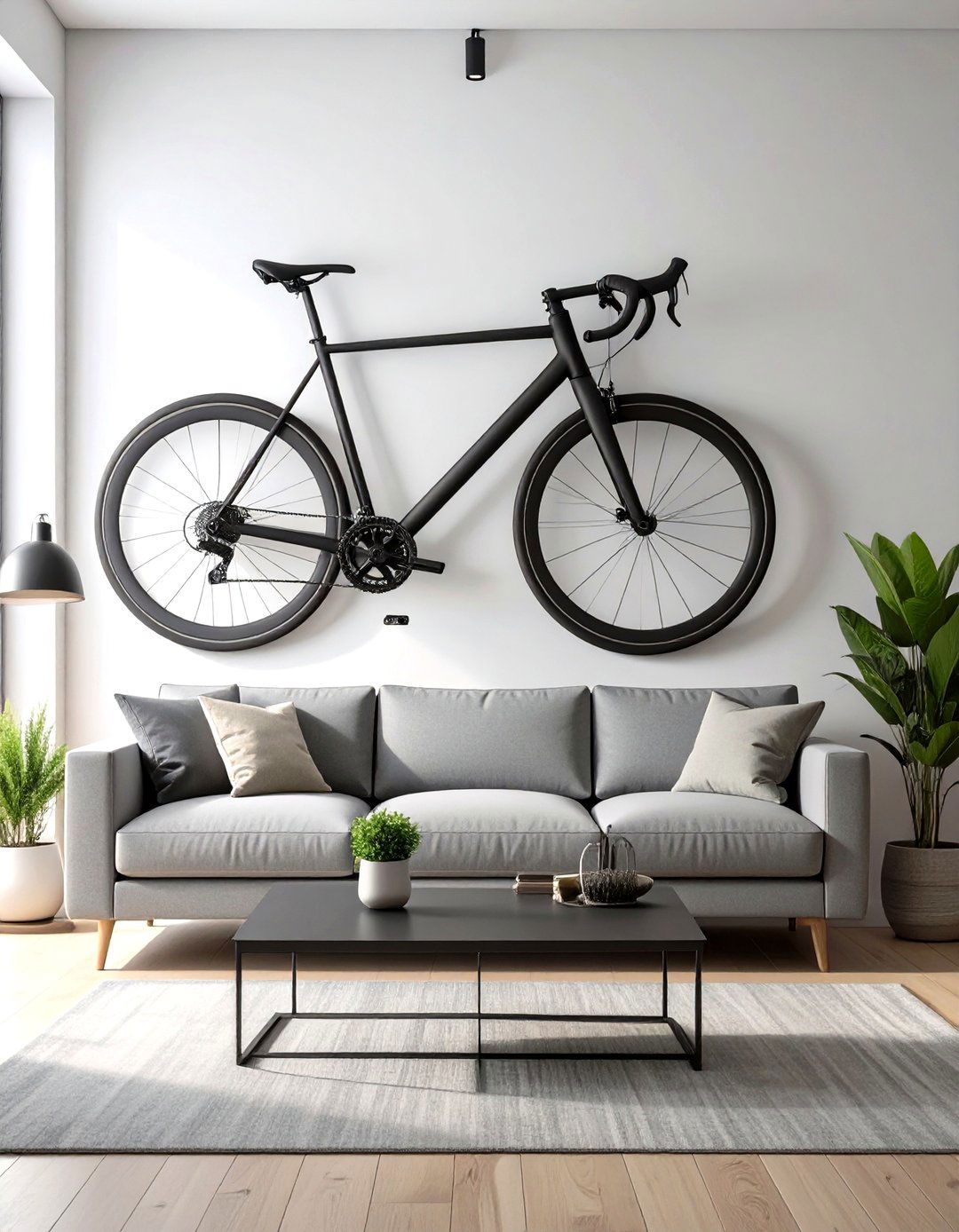 Wall Mounted Bicycle Storage as Decor - 30 sourcednextdoor interior design ideas