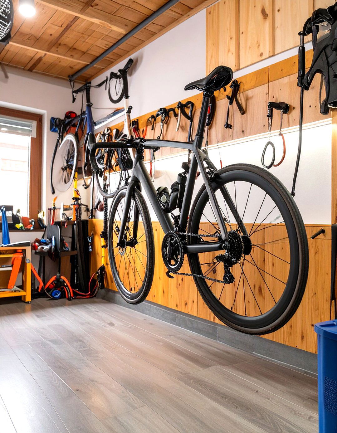 Wall Mounted Bike Storage Racks for a Small Garage - 30 small garage man cave ideas