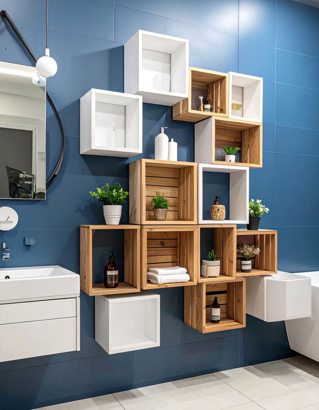 Wall Mounted Box Shelves Bathroom Cabinet - 30 bathroom storage cabinet ideas