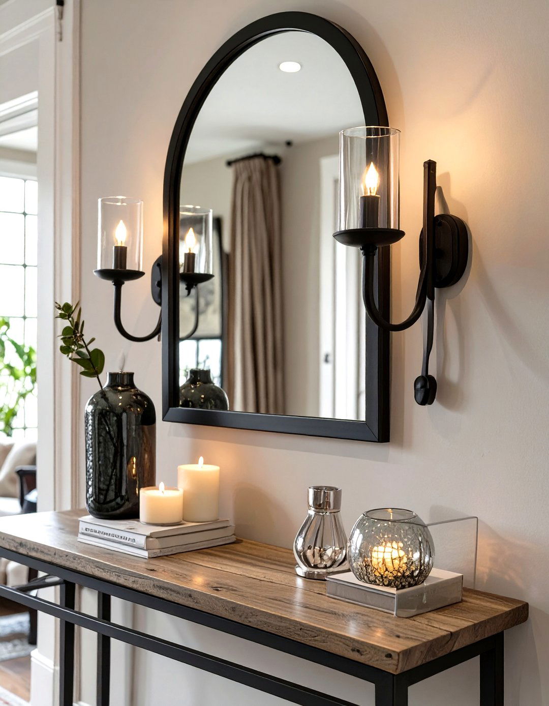 Wall Mounted Candle Sconces - 30 modern farmhouse wall decor ideas