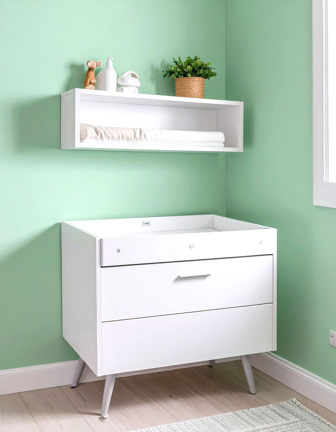 Wall Mounted Changing Table Nursery - 30 small nursery ideas