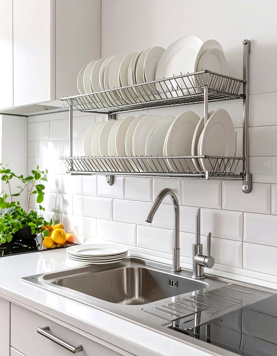 Small Kitchen Drying Rack 30 Very Small Kitchen Ideas for Tiny Home Living - We Love Home Blog