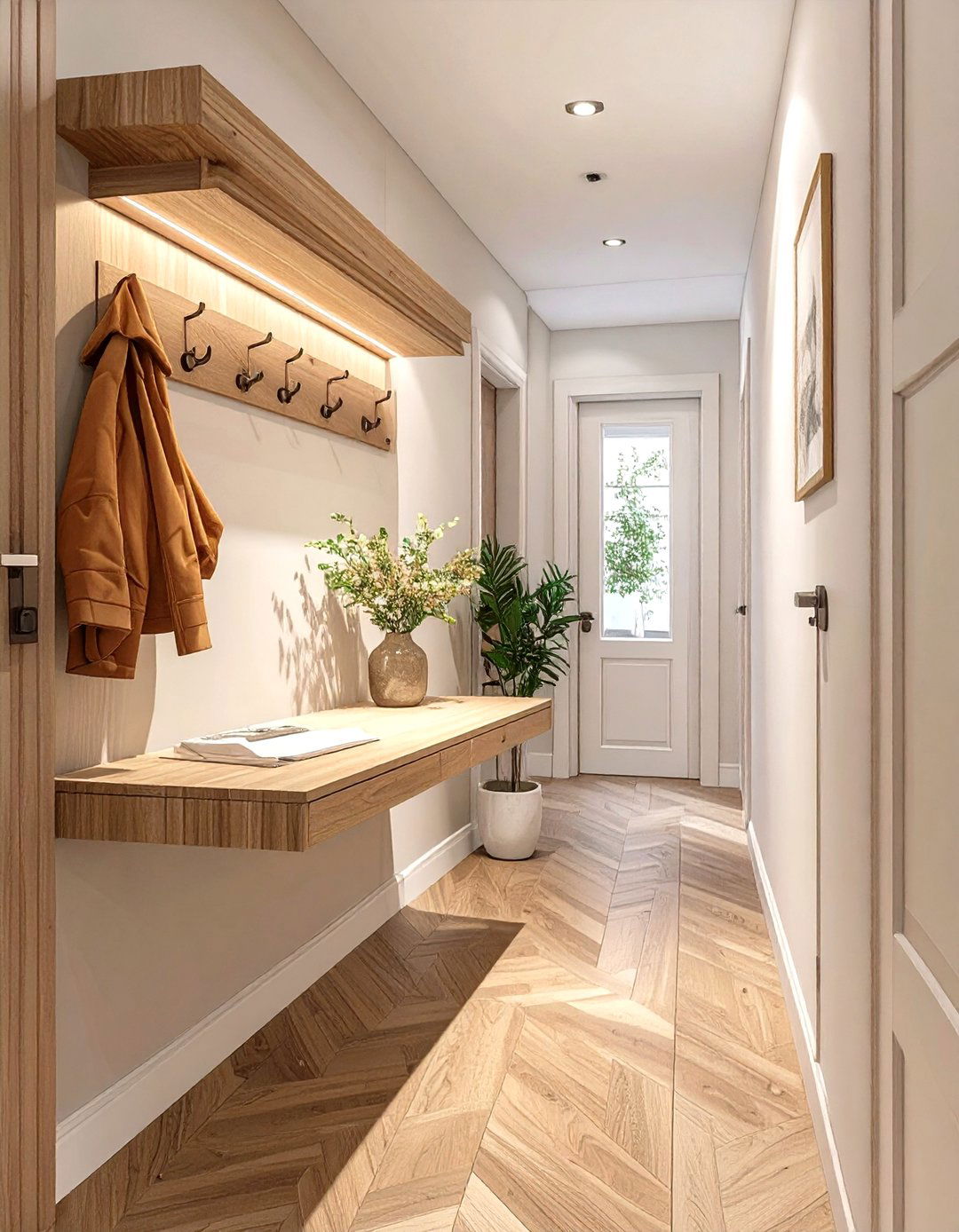 Wall Mounted Drop Leaf Table - 30 hallway storage ideas