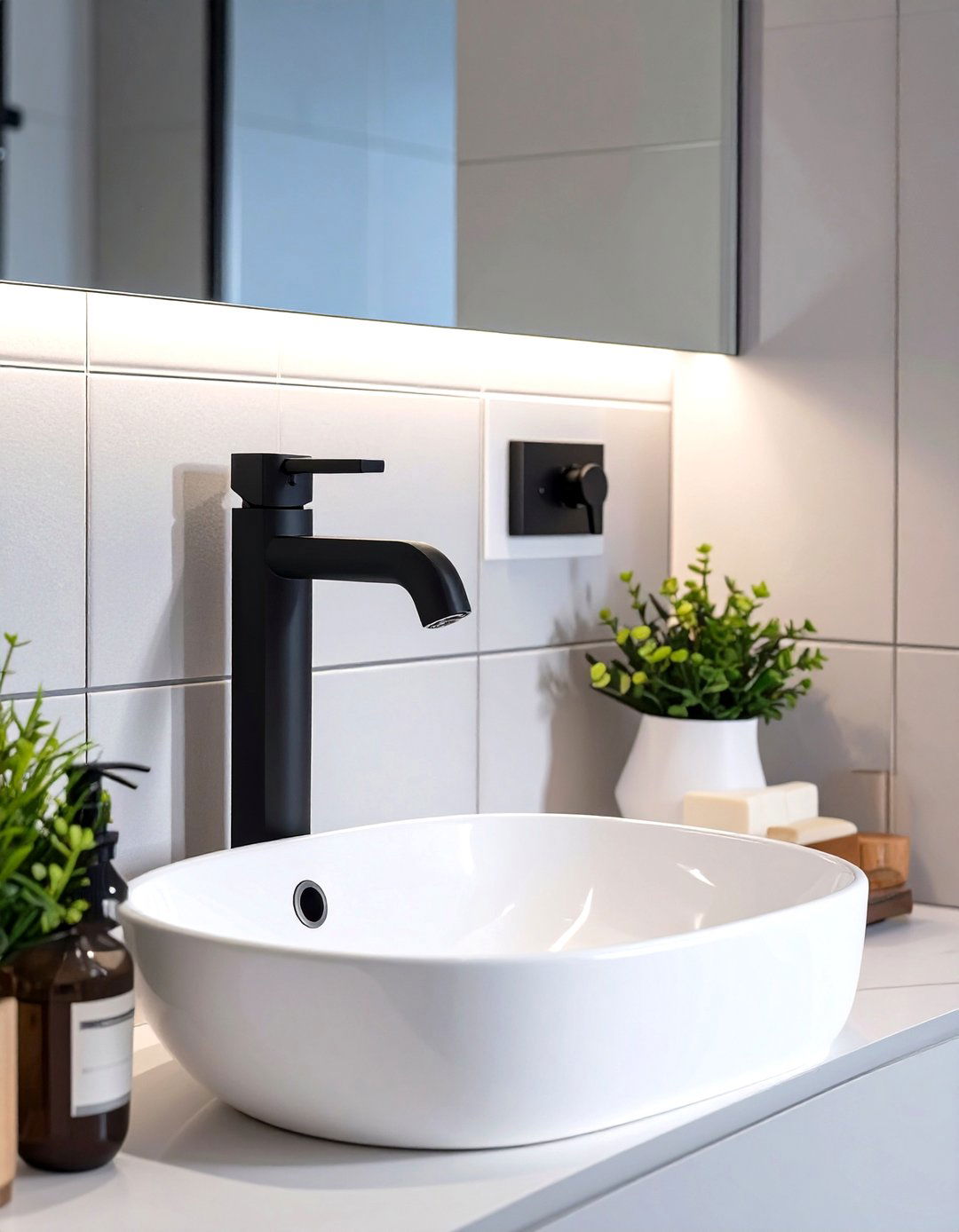 Wall Mounted Faucet and Taps - 30 small bathroom decor ideas