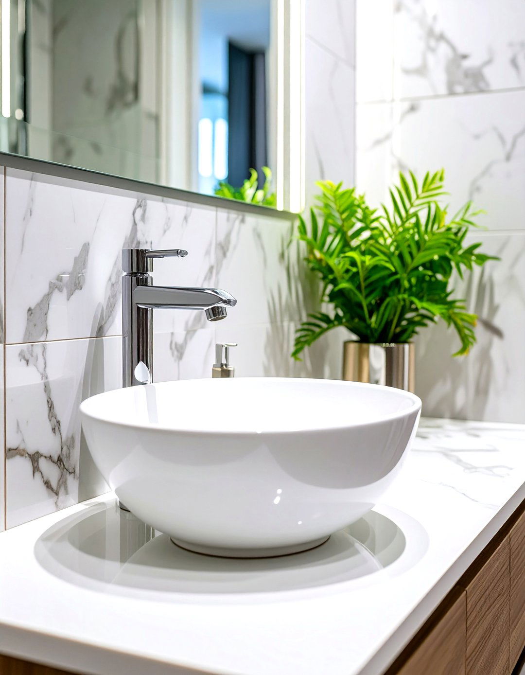 Wall Mounted Faucets - 30 small bathroom remodeling ideas