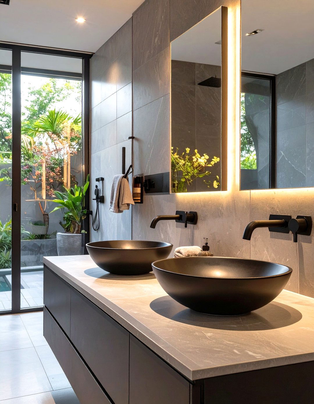 Wall Mounted Faucets and Fixtures - 30 ultra modern modern luxury bathroom design ideas