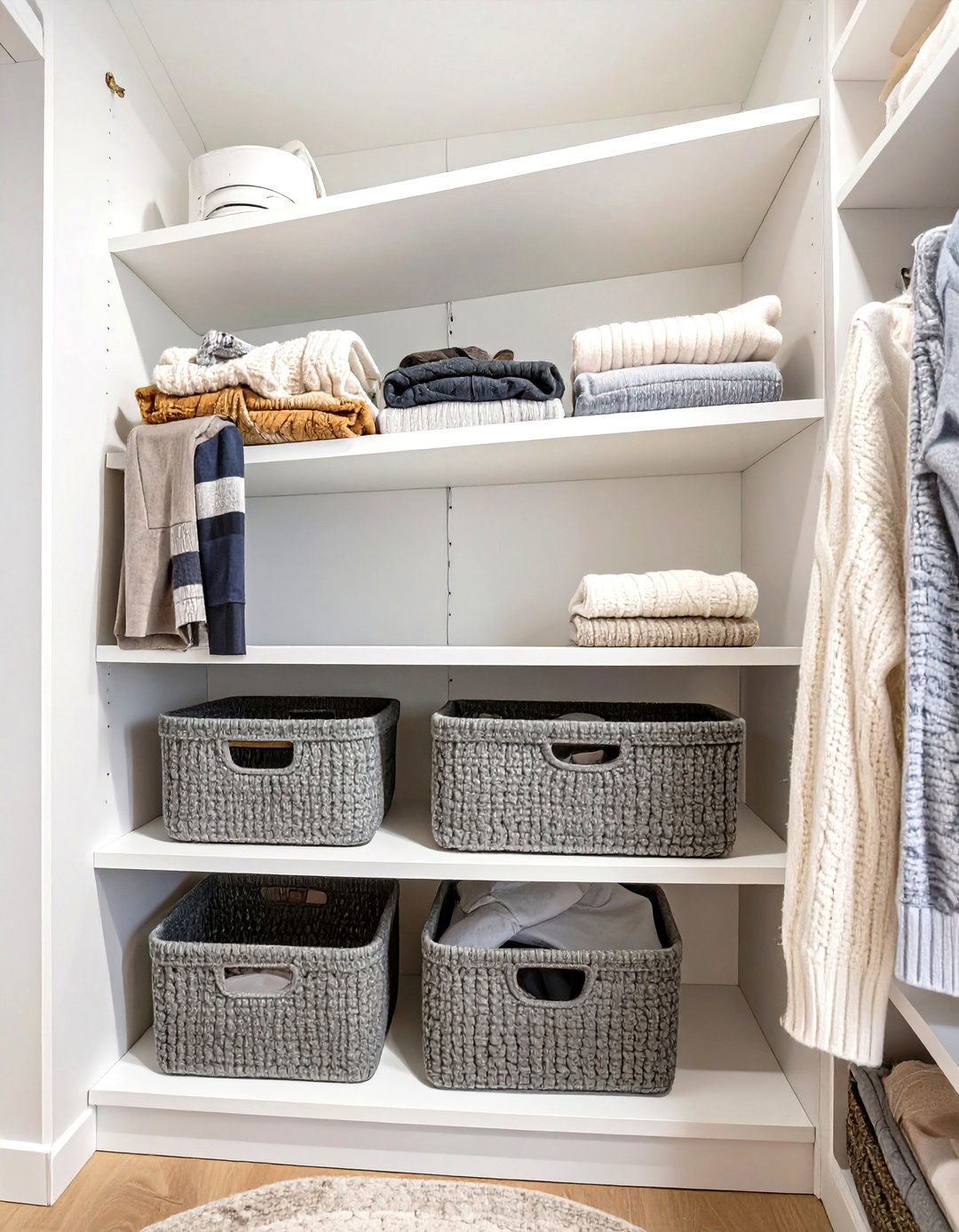 Wall Mounted Floating Closet Shelves - 30 small bedroom closet ideas