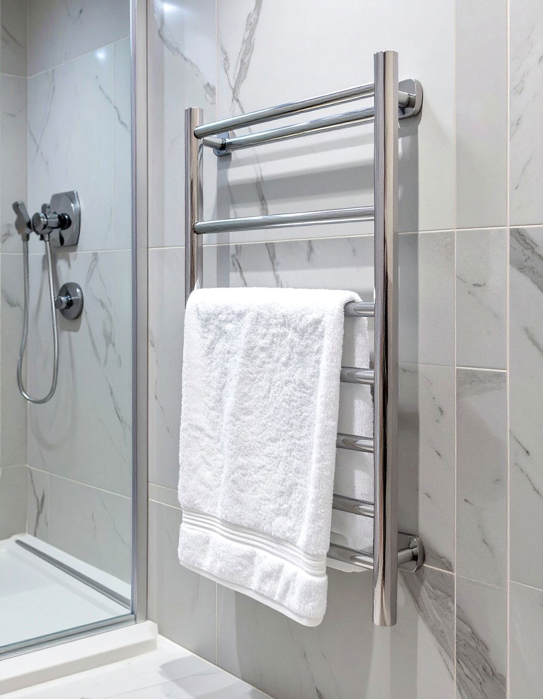Wall Mounted Heated Towel Rack - 30 bathroom towel rack ideas