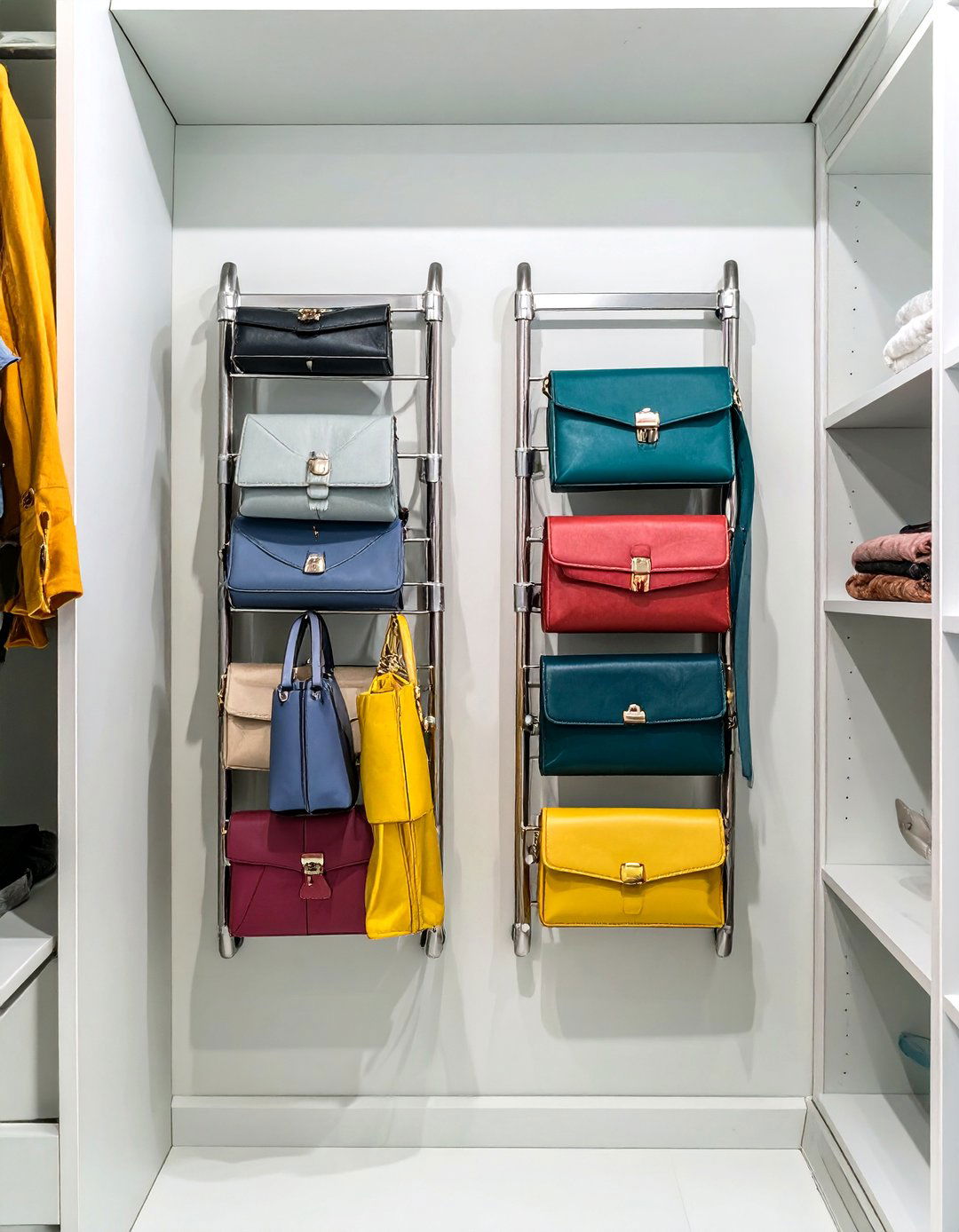 Wall Mounted Magazine Racks for Small Items - 30 small closet shelving ideas