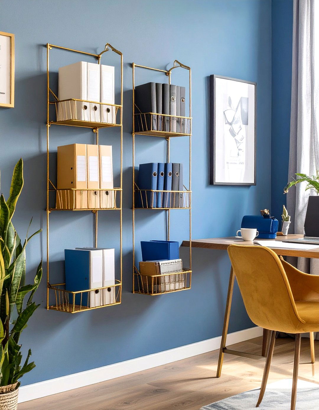 Wall Mounted Magazine Racks - 30 small office decor ideas