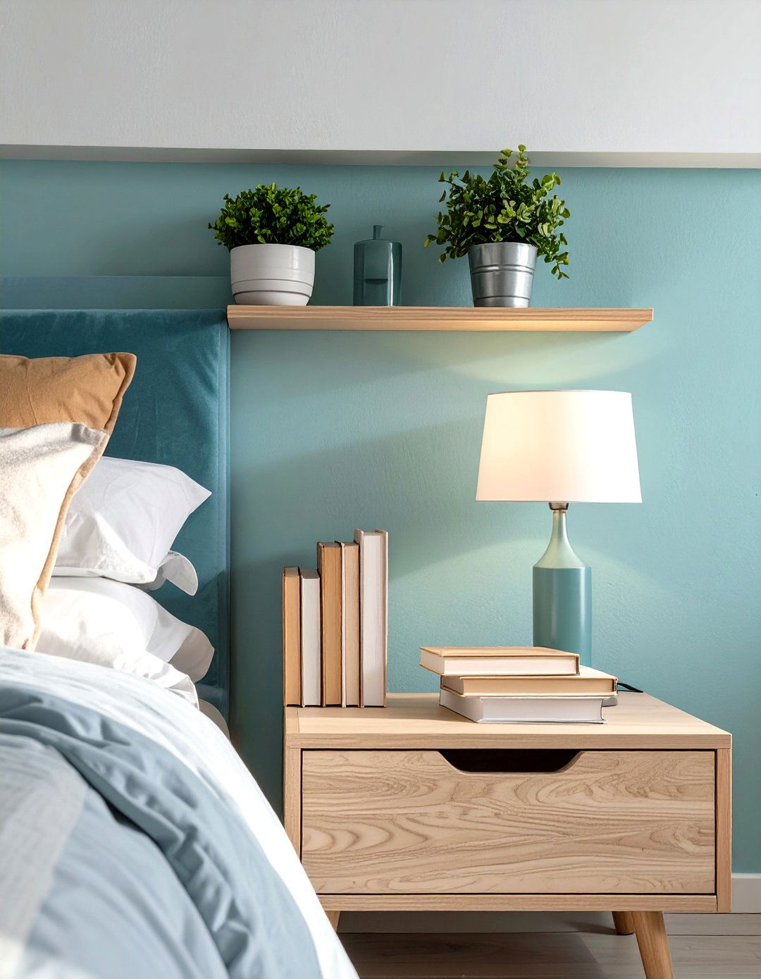 Wall Mounted Nightstands in Small Bedroom Decor - 30 small bedroom decor ideas