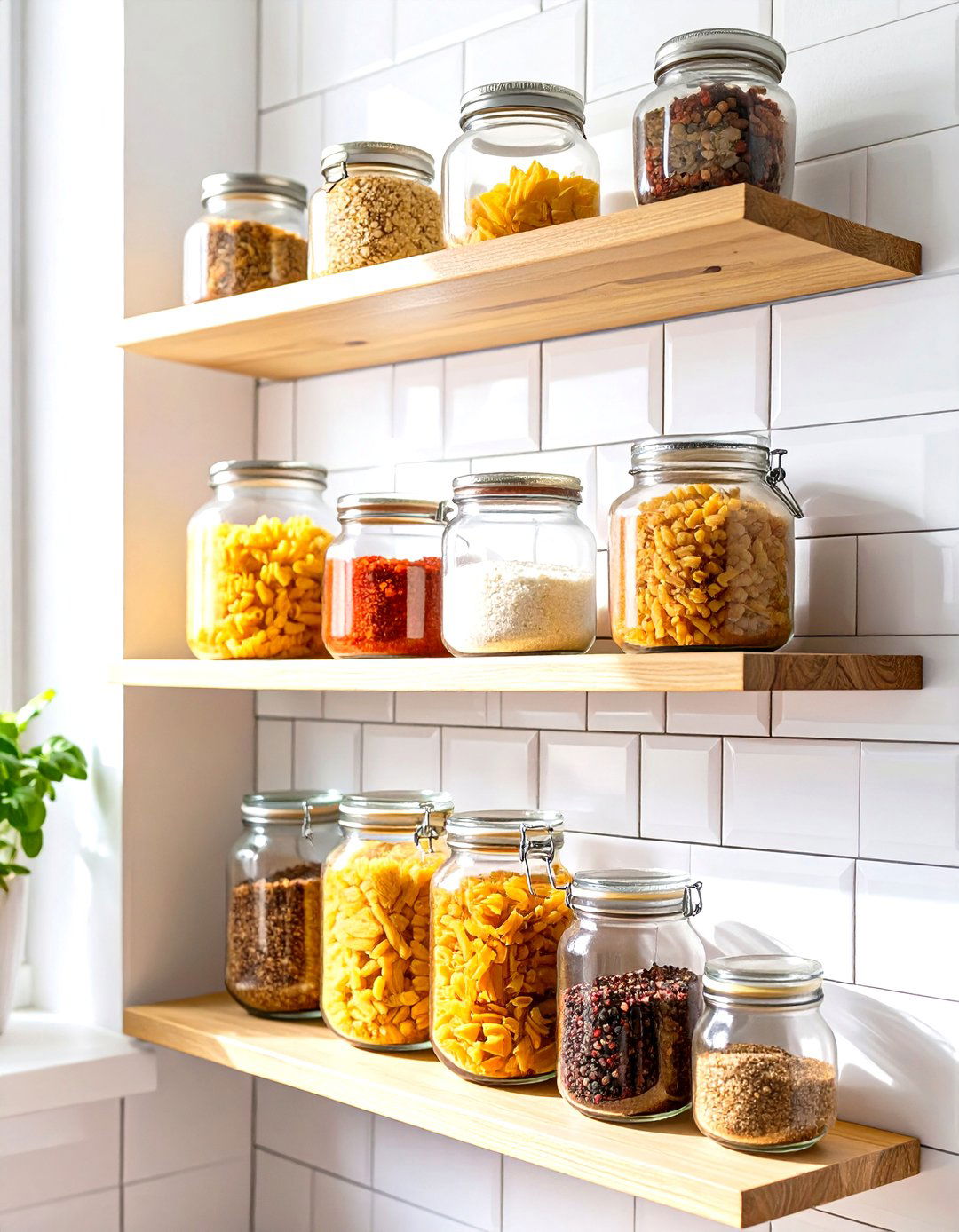 Wall Mounted Open Pantry Shelves - 30 small kitchen pantry ideas