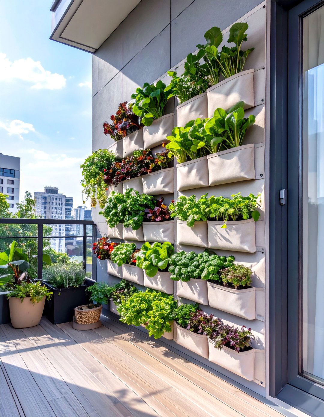 Wall Mounted Pocket Vegetable Garden - 30 vegetable garden design ideas