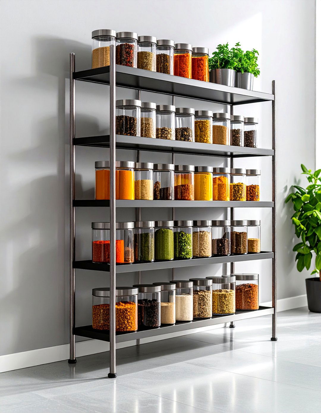 Wall Mounted Spice Rack Organizer - 30 pantry organizer ideas
