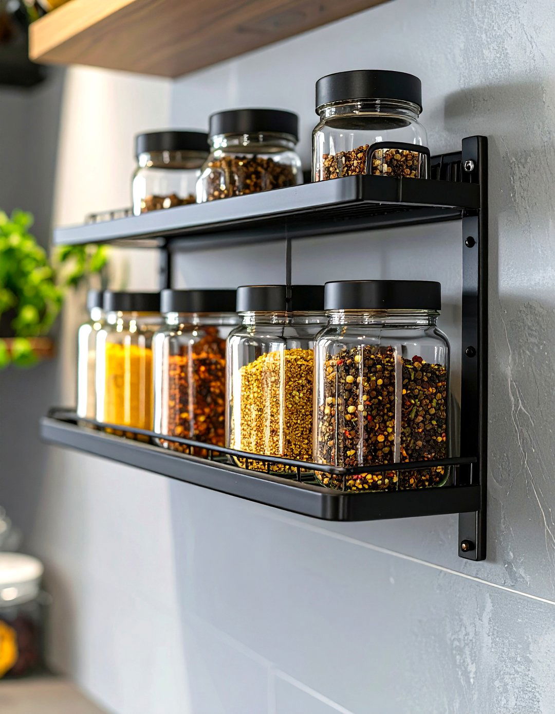 Wall Mounted Spice Racks - 30 small walk-in pantry ideas