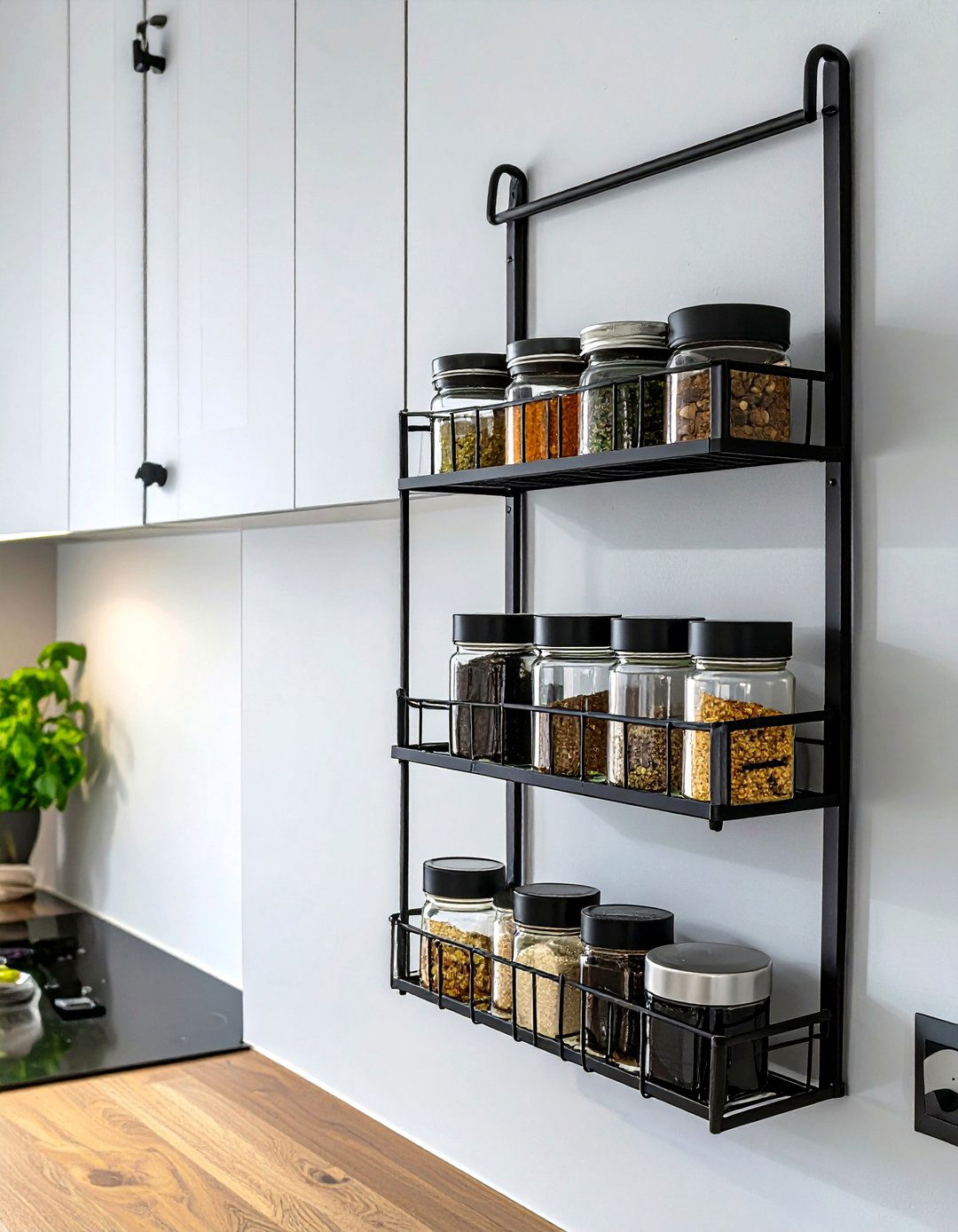 Wall Mounted Spice Racks - 30 small kitchen organization ideas