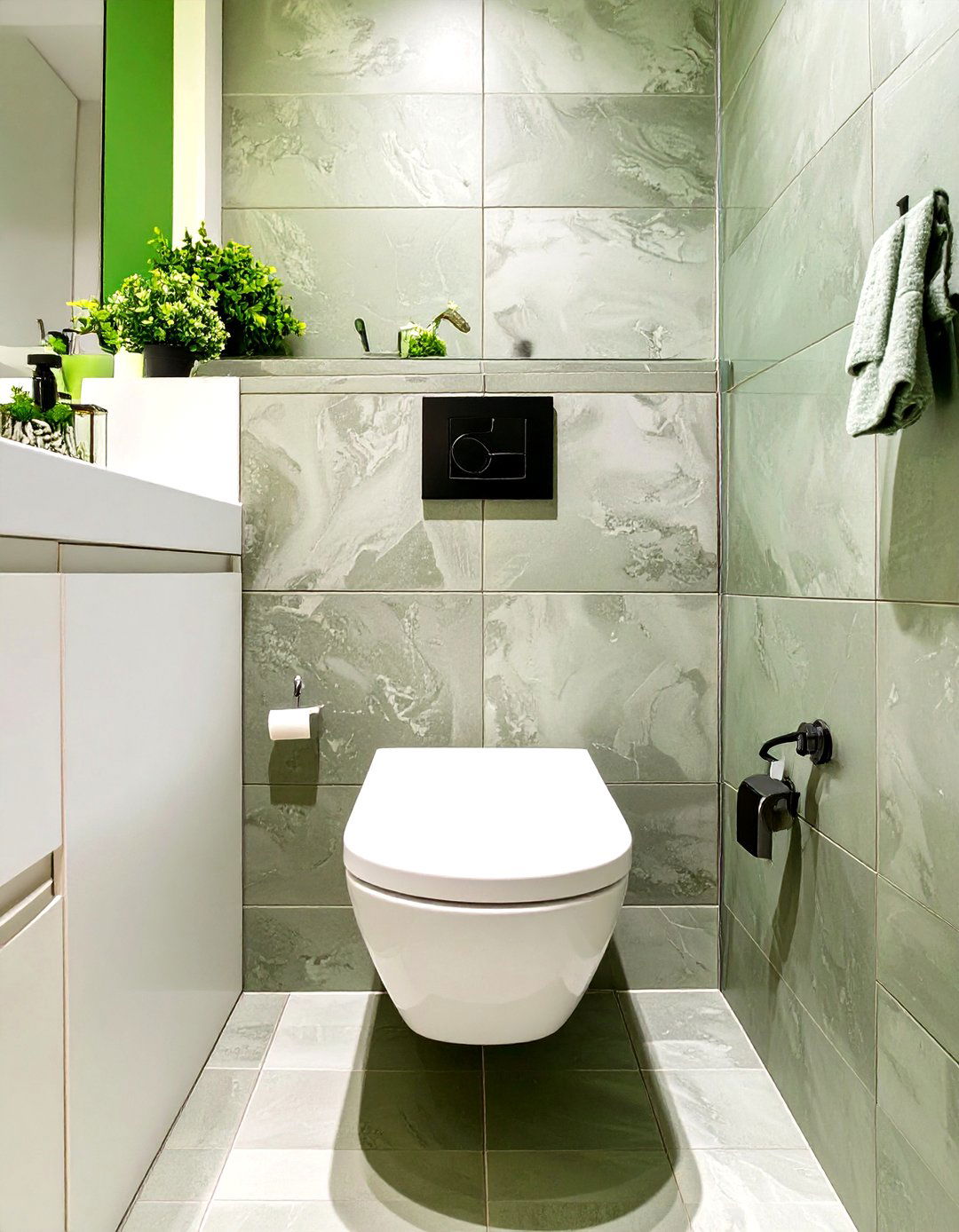 Wall Mounted Toilet Integration - 30 small bathroom makeover ideas