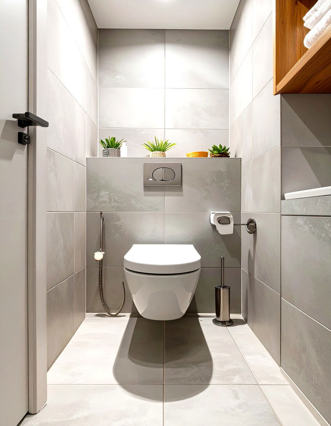 Wall Mounted Toilet for Maximum Floor Space - 30 very small small half bathroom ideas