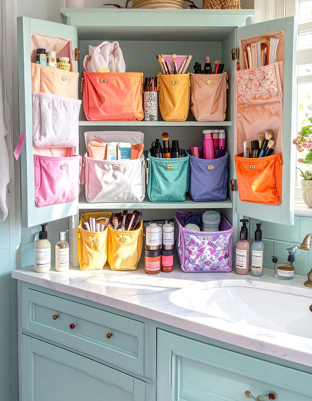 Wall Mounted Under Bathroom Sink Storage Pockets - 30 under bathroom sink storage ideas