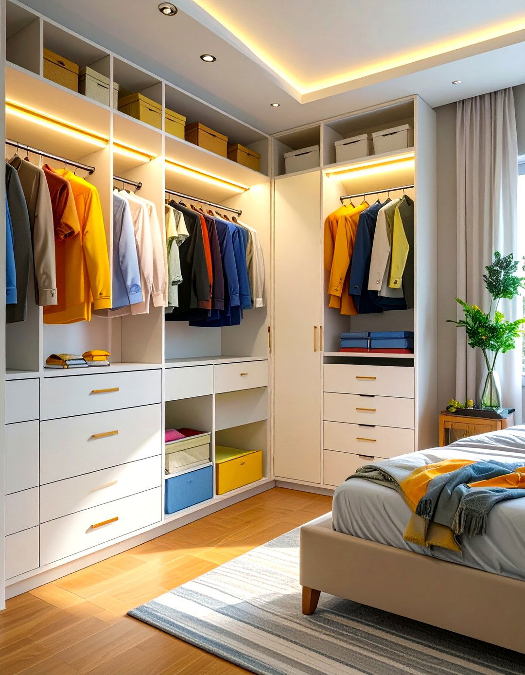 Wall Mounted Wardrobes for a Floating Closet - 30 small bedroom furniture ideas