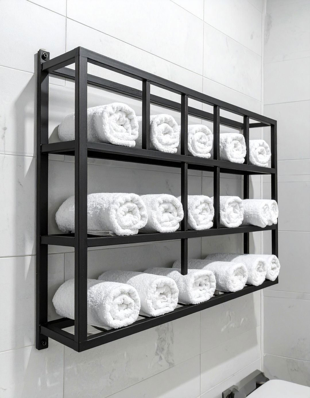Wall Mounted Wine Rack - 30 bathroom towel hanging ideas