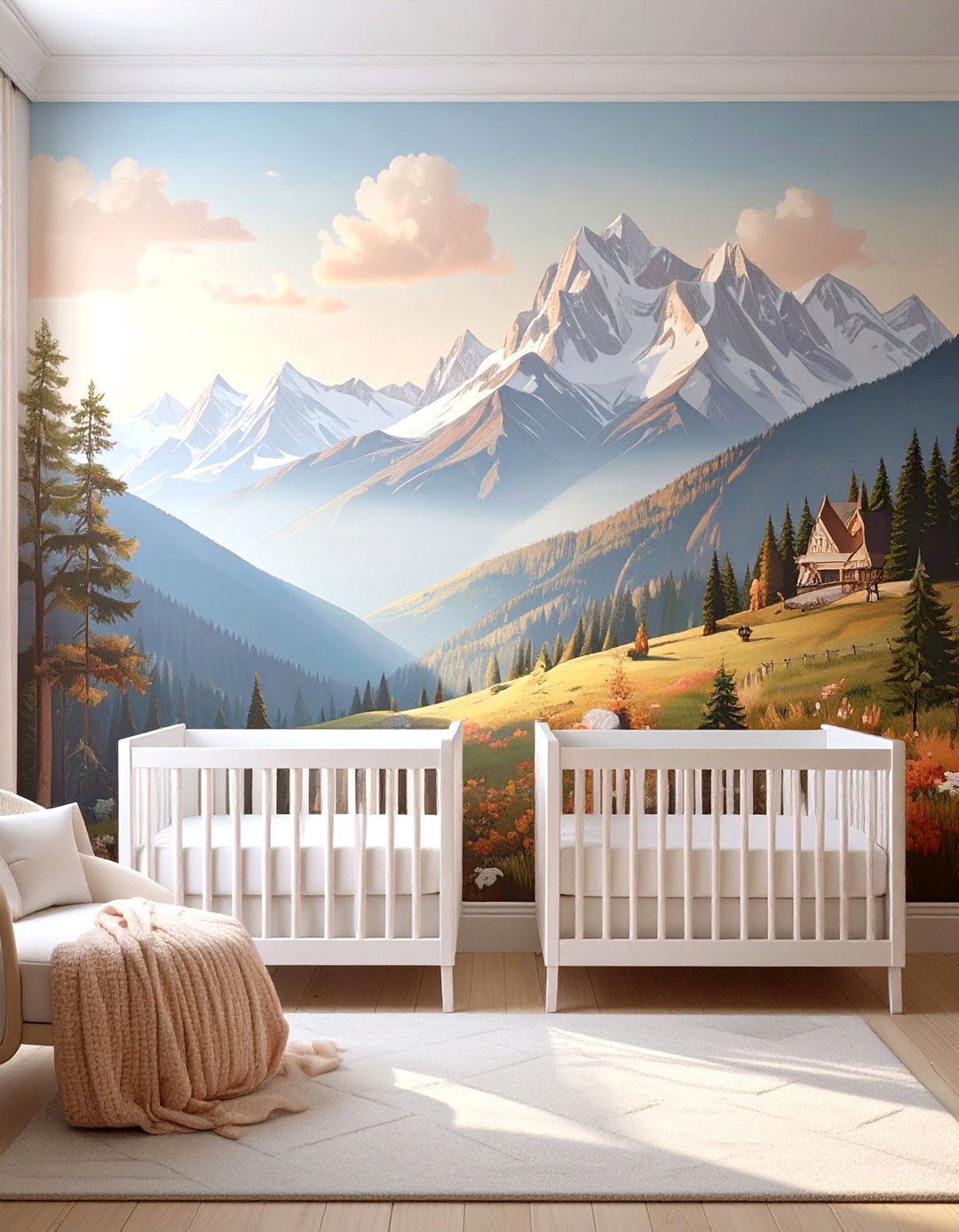 Wall Murals as a Focal Point - 30 twin nursery ideas