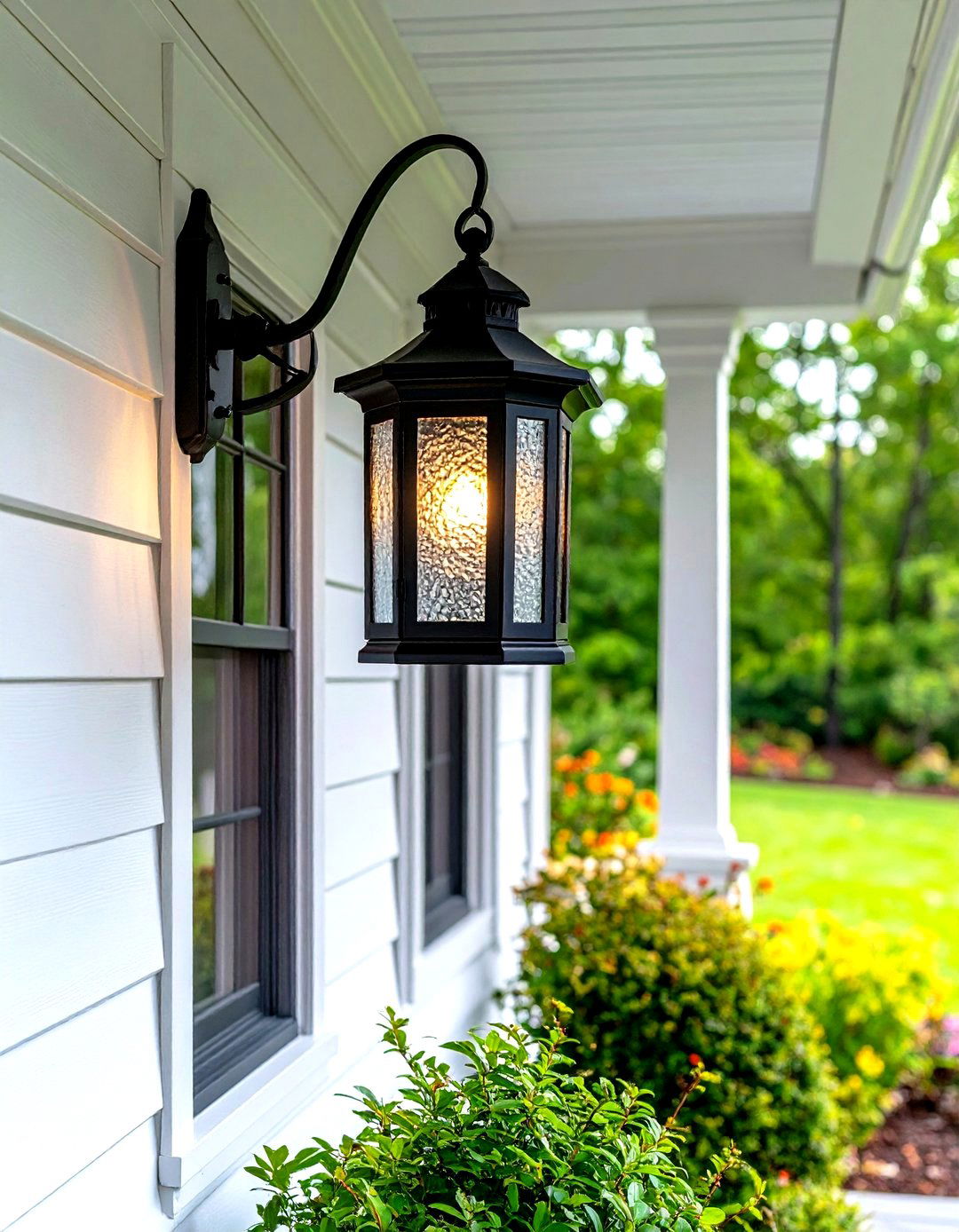 Wall Sconces with Seeded Glass - 30 outdoor wall lighting ideas