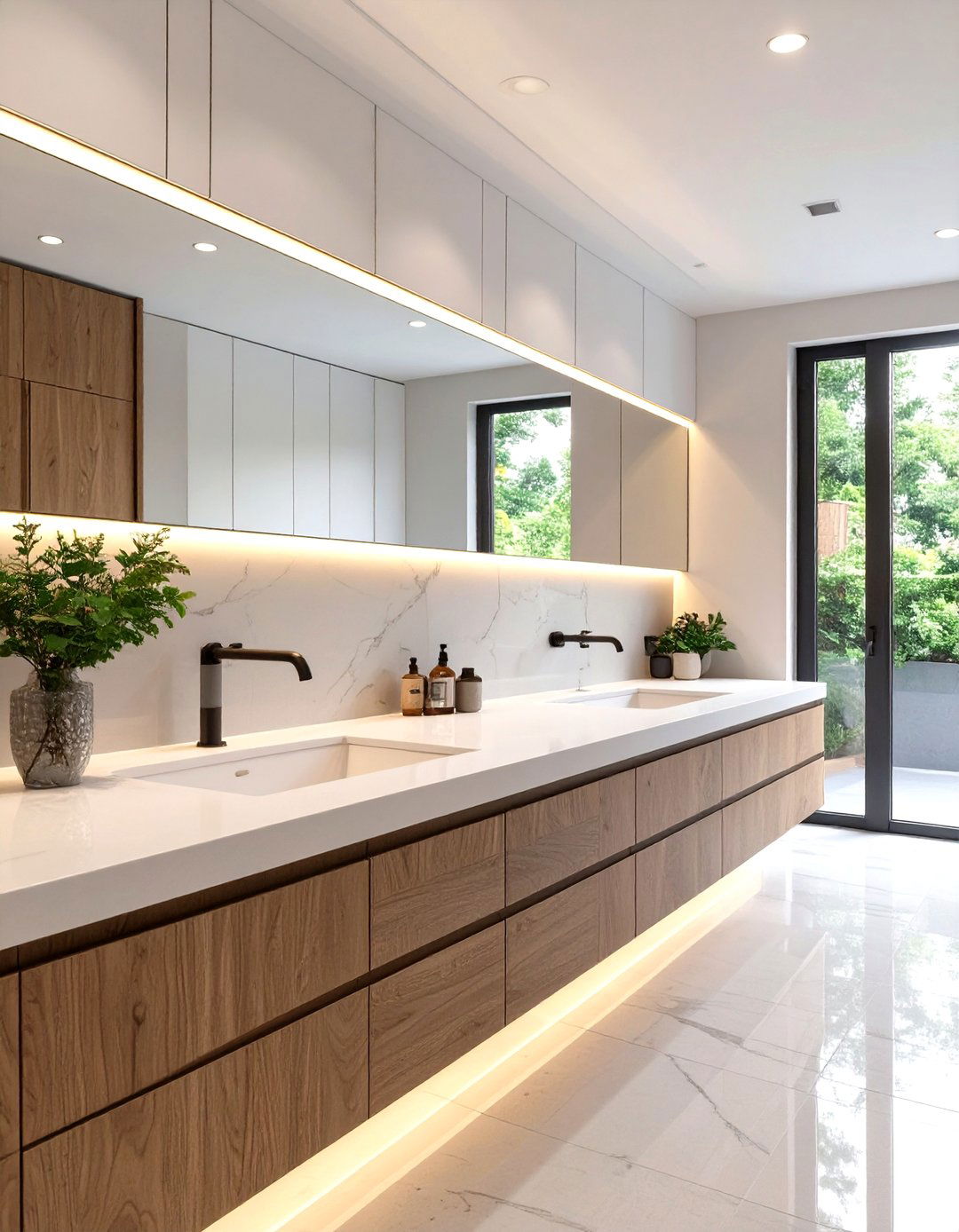 Wall to Wall Bathroom Cabinet Countertop - 30 bathroom cabinet ideas