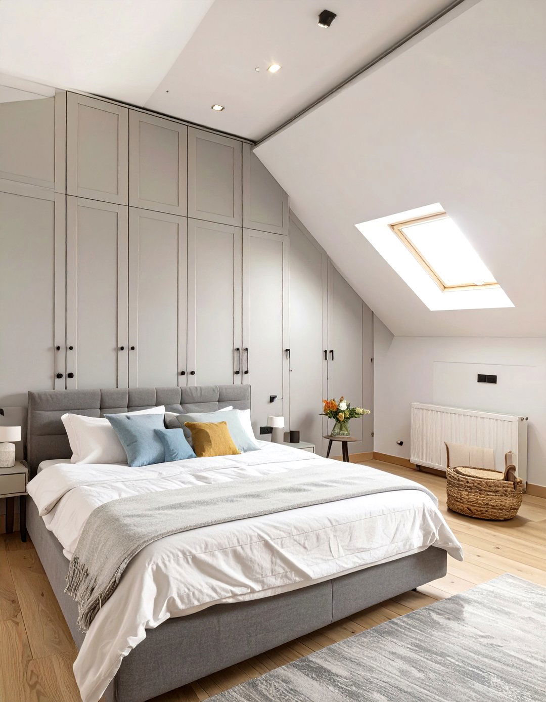 Wall to Wall Built In Wardrobes - 30 small attic bedroom low sloped ceiling bedroom ideas