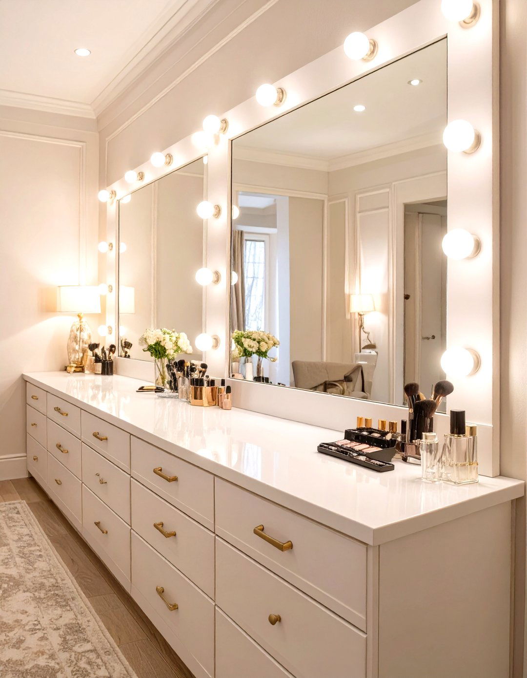 Wall to Wall Makeup Vanity - 30 makeup vanity ideas