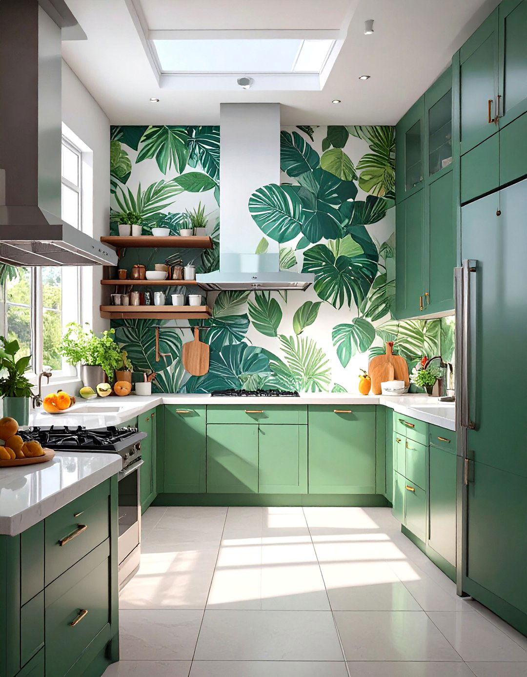 Wallpaper Backsplash - 30 diy backsplash ideas