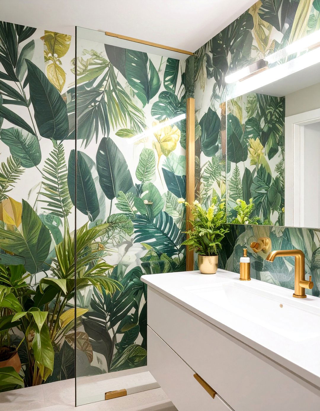 Wallpaper Bathroom Backsplash - 30 bathroom sink backsplash ideas