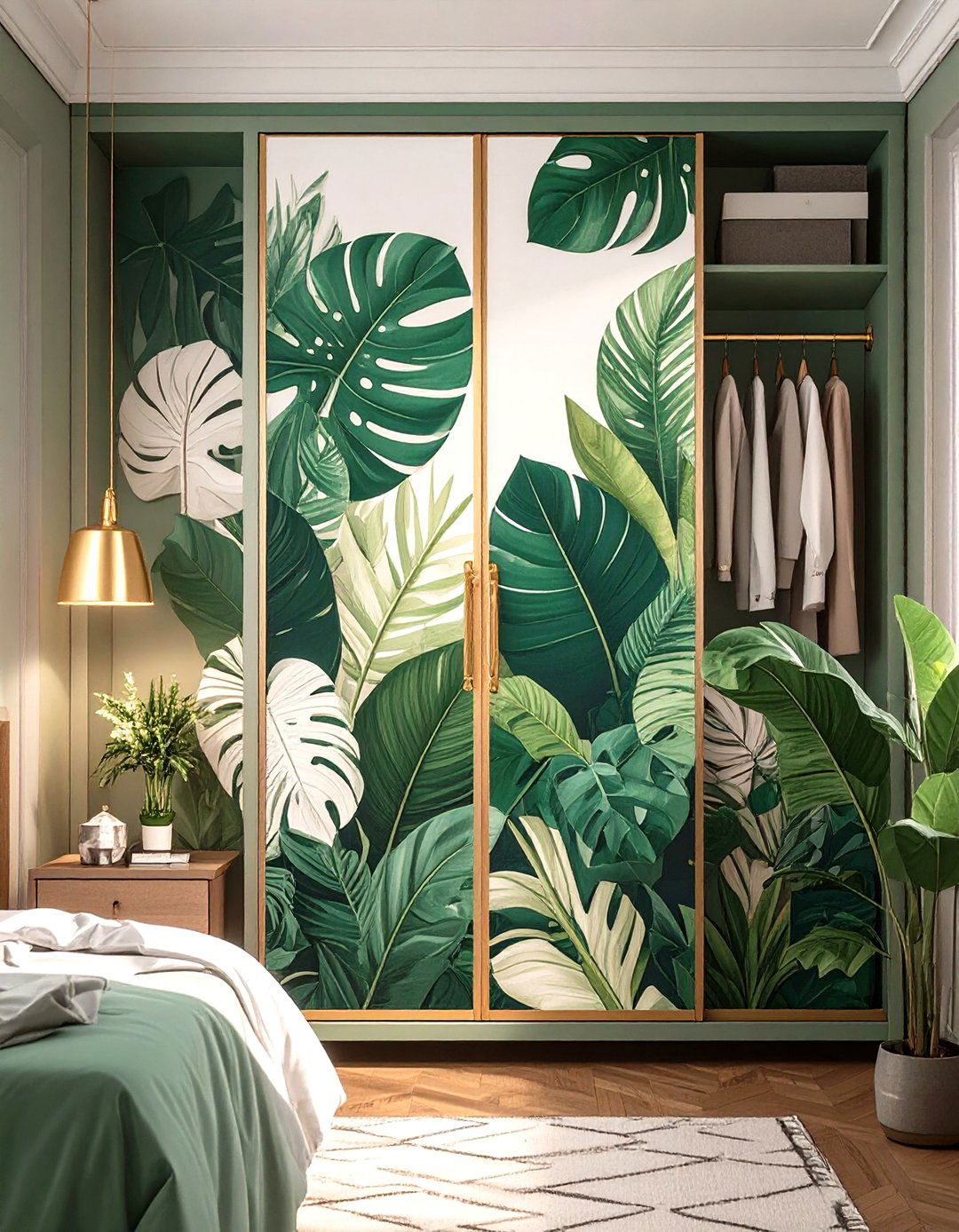 Wallpapered Closet Doors - 30 small closet door ideas
