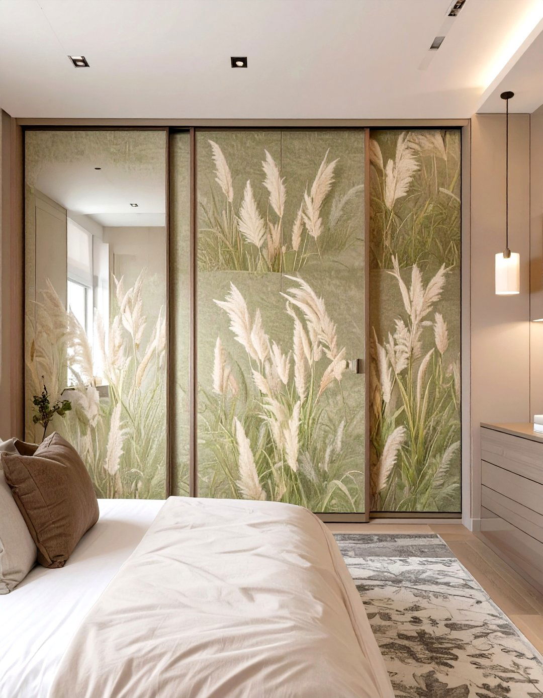 Wallpapered Closet Doors - 30 closet door ideas for bedroom