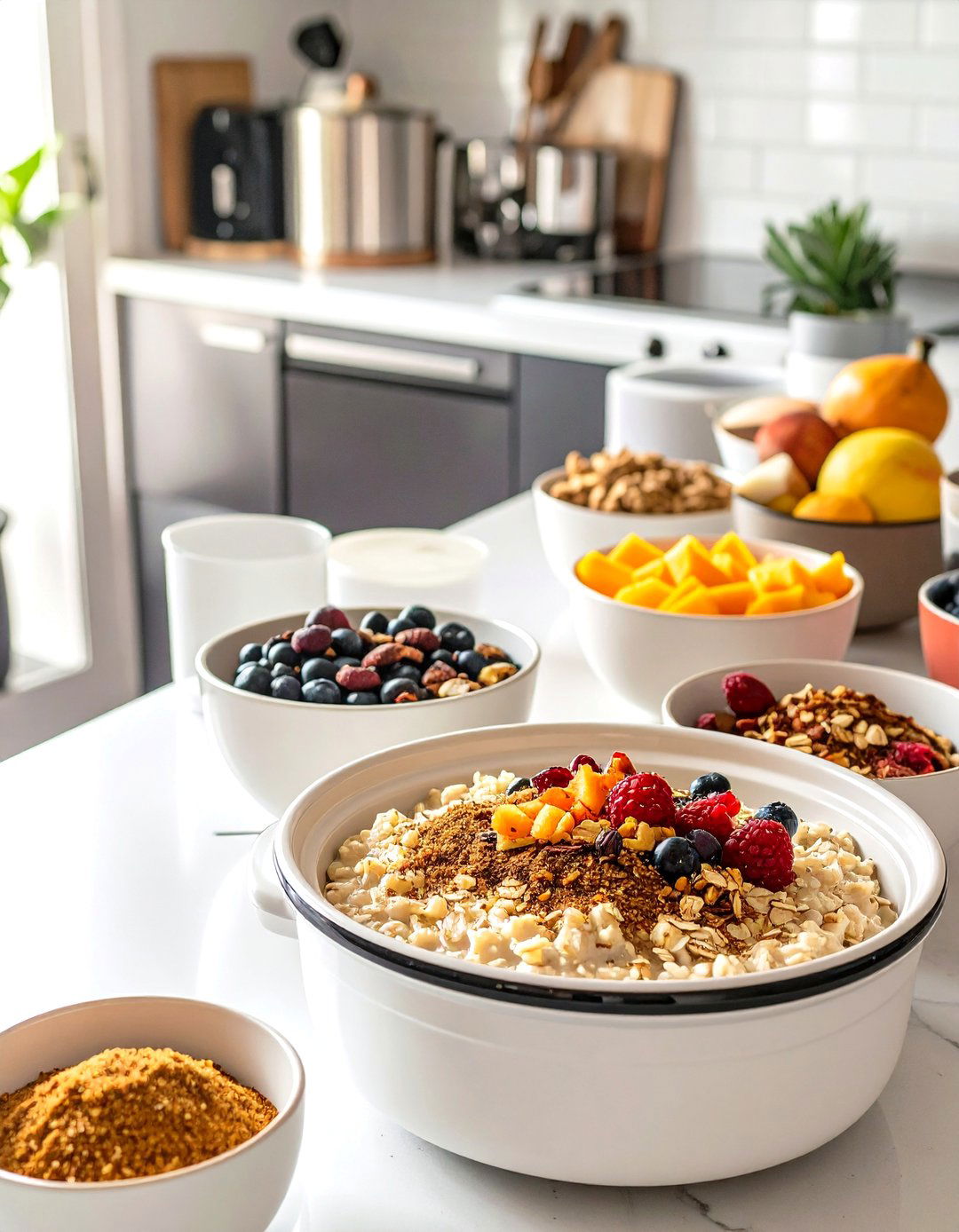 Warm And Comforting Oatmeal Bar - 30 office breakfast ideas