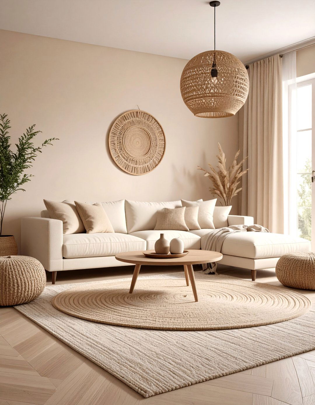 Warm Beige Open Plan Living - 30 2025 paint color trends