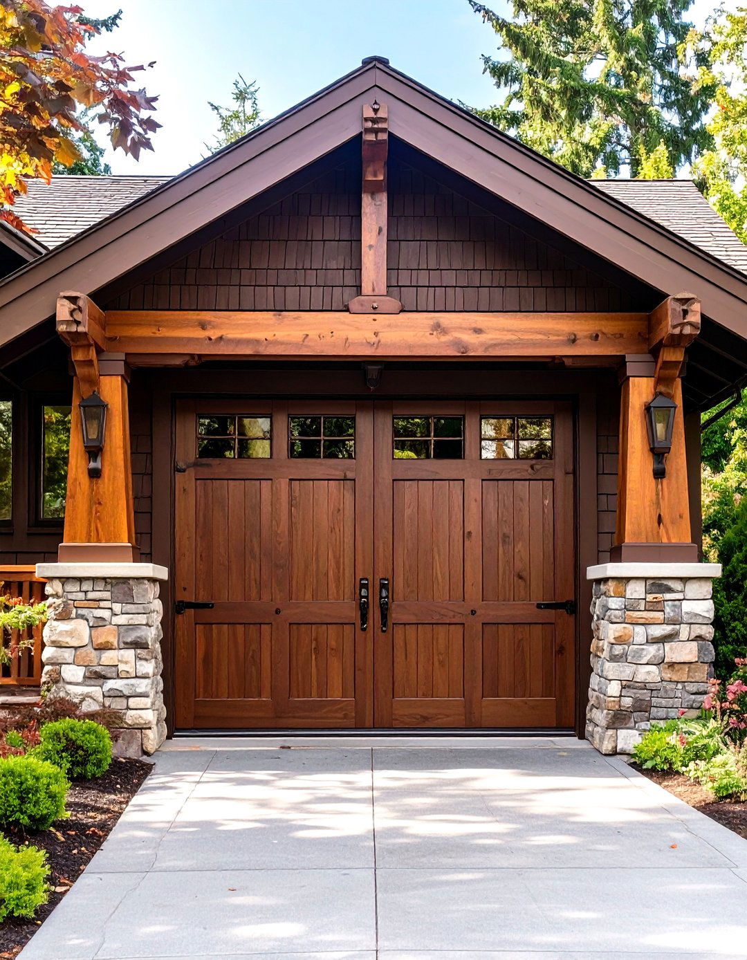 Warm Chocolate Brown - 30 garage door color ideas