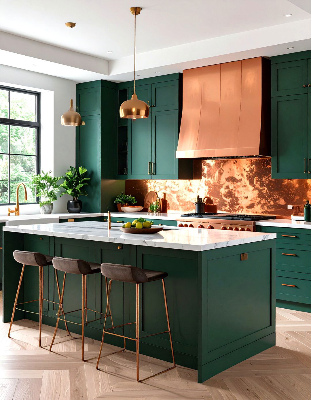 Warm Copper Sheet Backsplash - 30 easy backsplash ideas