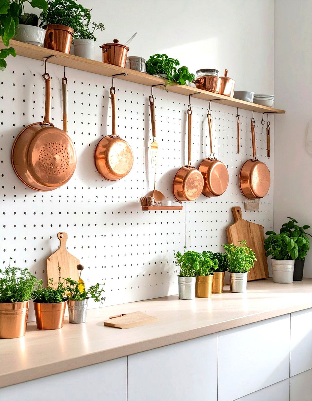 Warm Copper Sheet Kitchen Wall - 30 kitchen accent wall ideas