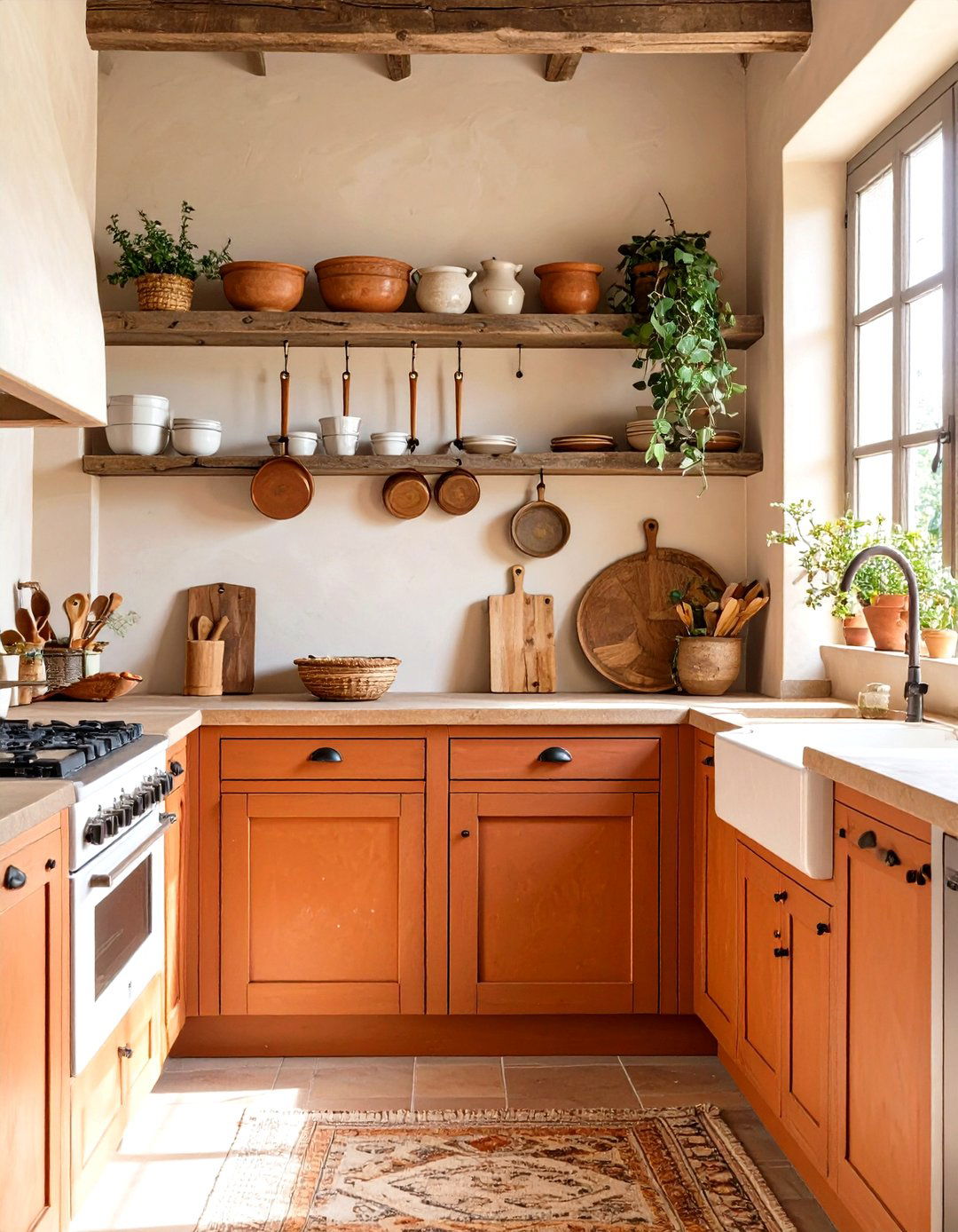 Warm Earthy Color Palette - 30 small rustic kitchen ideas
