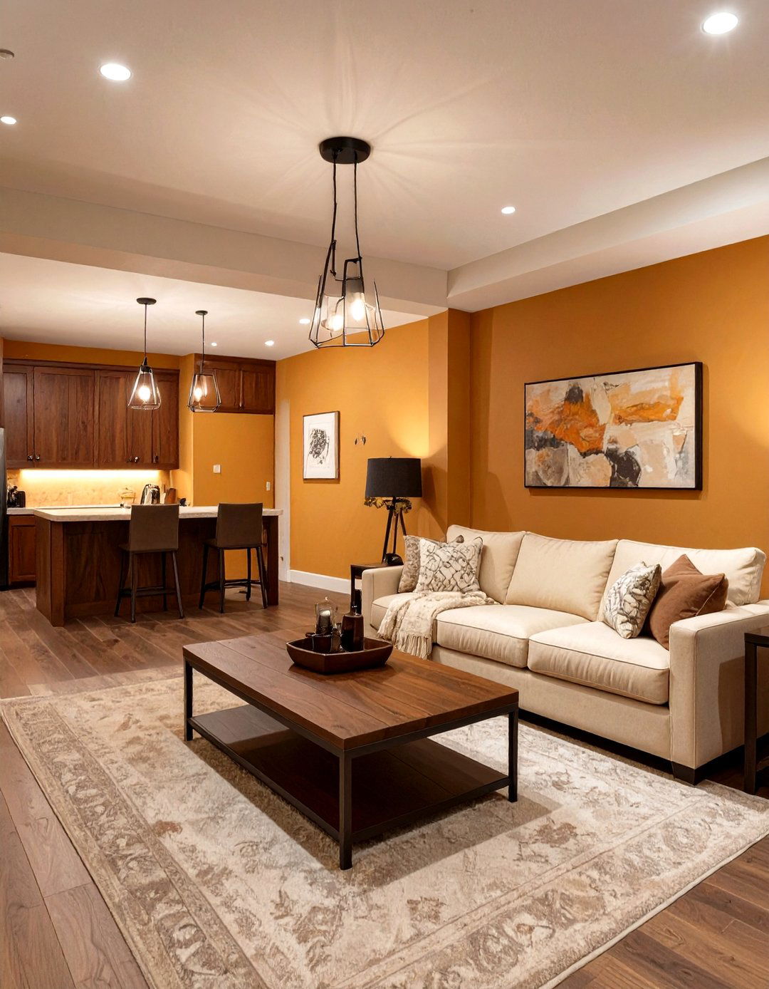 Warm Gold or Ochre - 30 basement paint color ideas