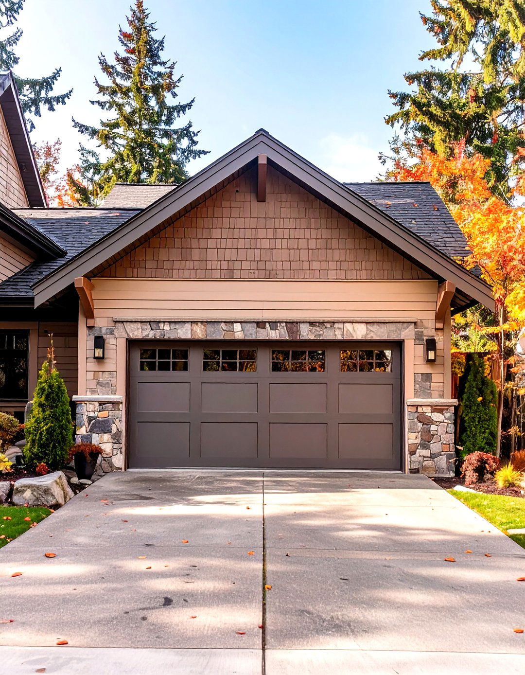 Warm Gray Garage Door Tones - 30 garage door paint ideas