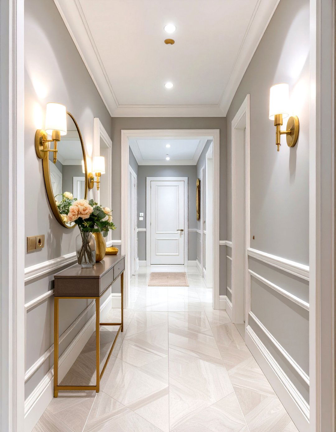 Warm Gray Hallway - 30 hallway paint ideas