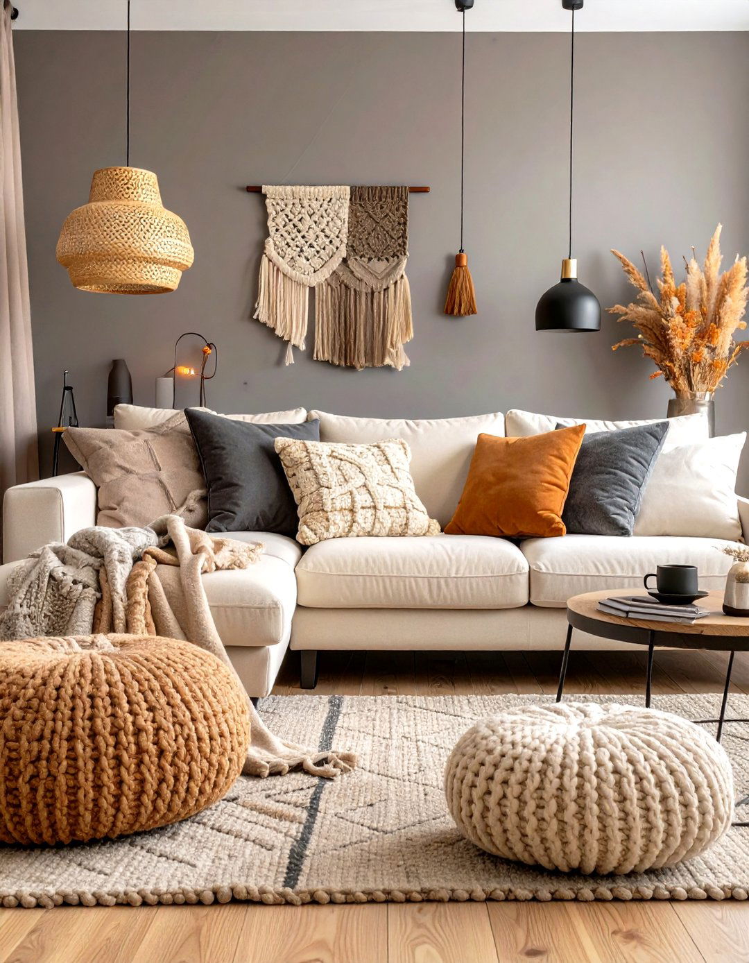 Warm Greige Accent Wall For A Cozy Living Room - 30 living room paint ideas with accent wall