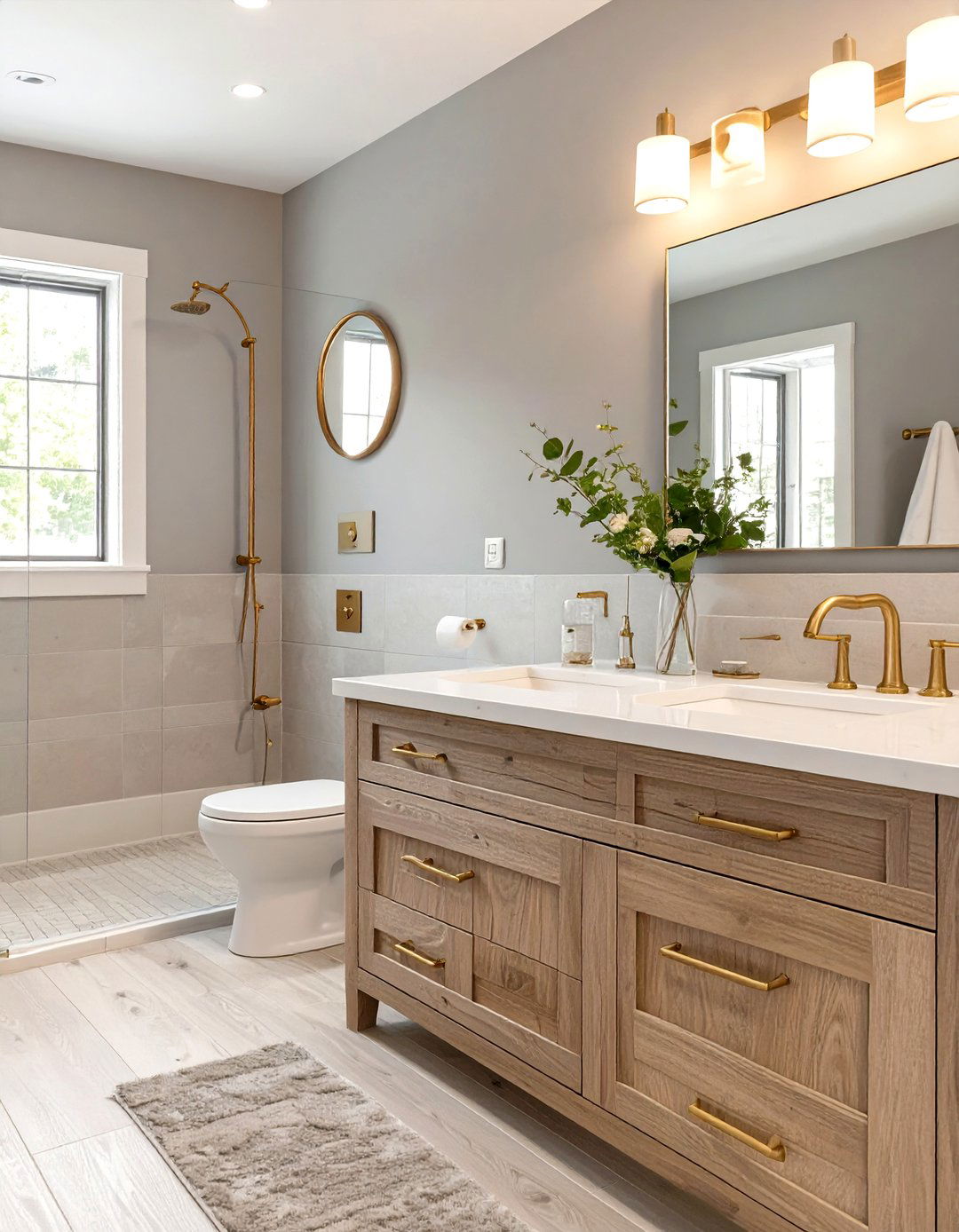 Warm Greige Bathroom - 30 grey bathroom ideas