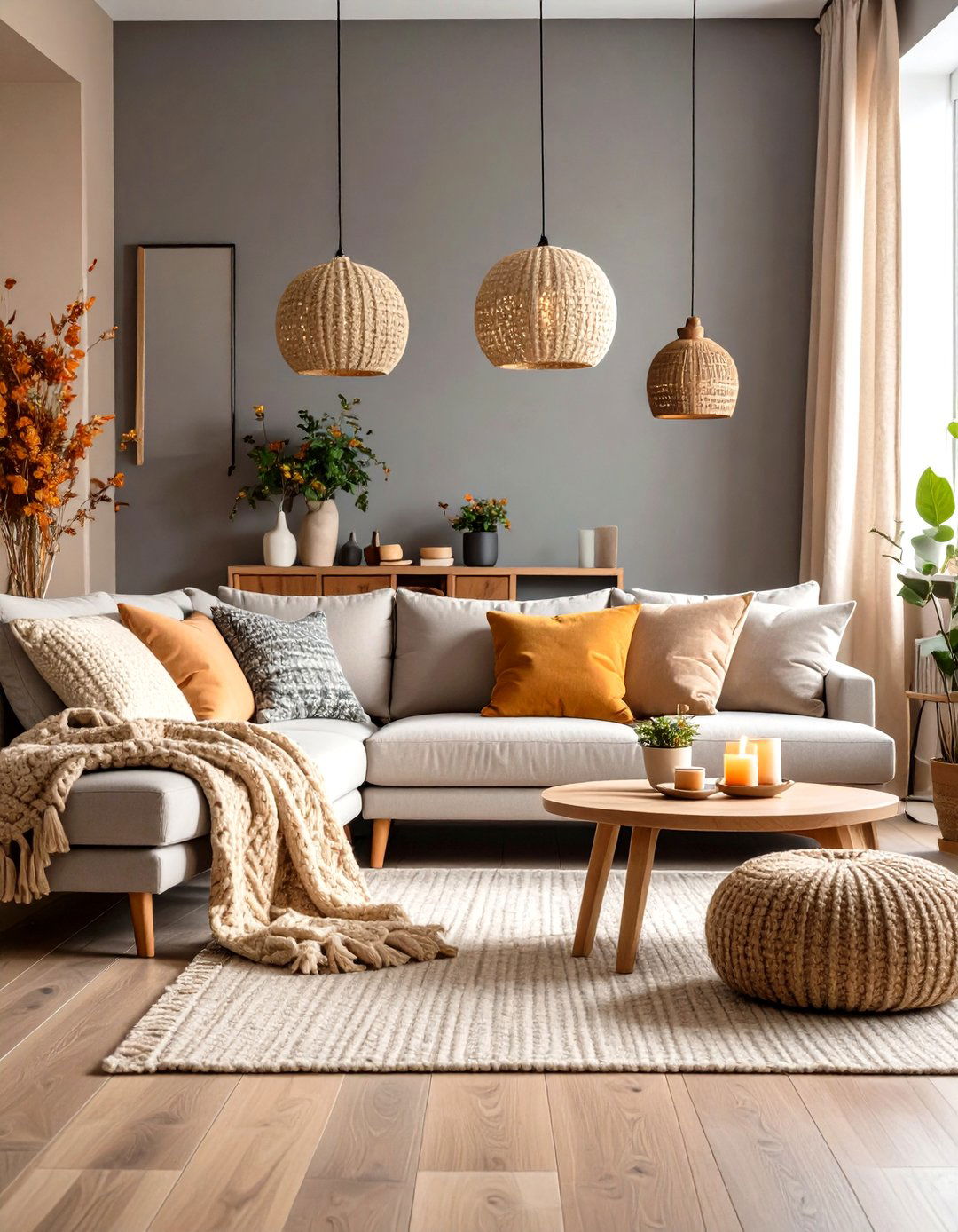 Warm Greige Living Room - 30 living room painting ideas